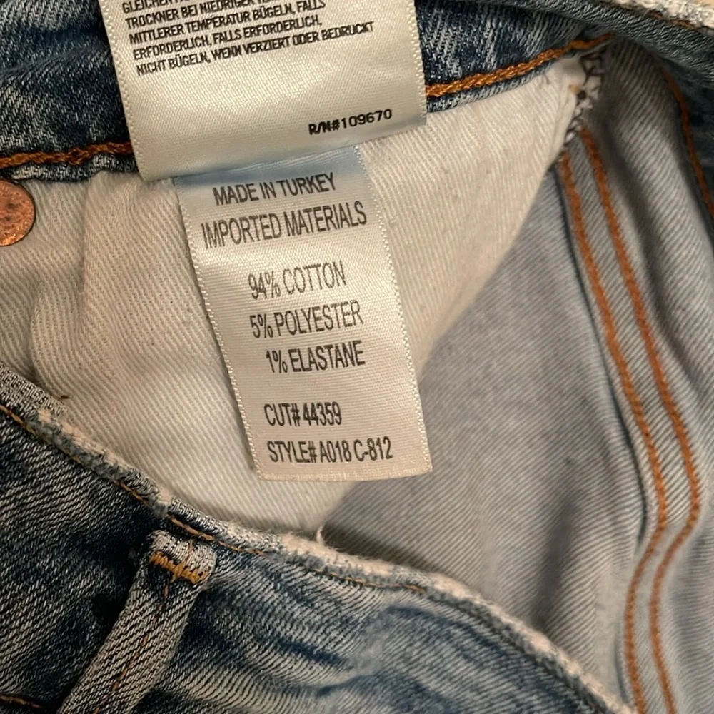 AGOLDE Sophie High Rise Ankle Crop Vertigo‎ Distressed Jeans women’s Sz 26 Blue